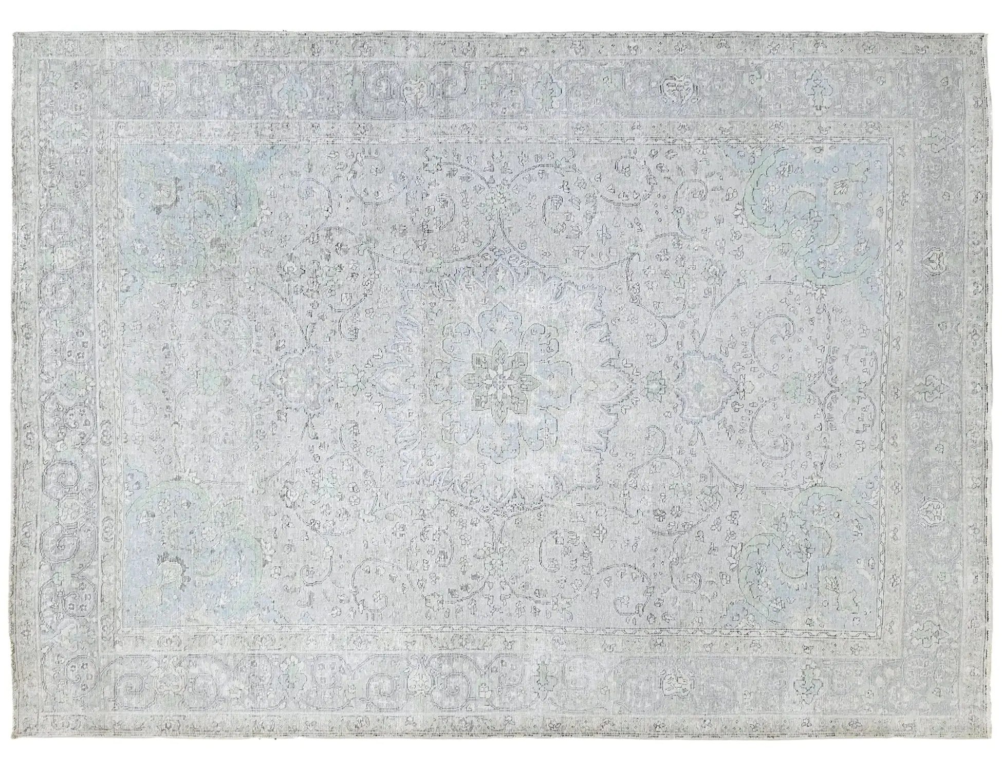 Blau Persien Persischer Vintage Teppich  330 x 244 cm - Einzigartiger handgefertigter Teppich