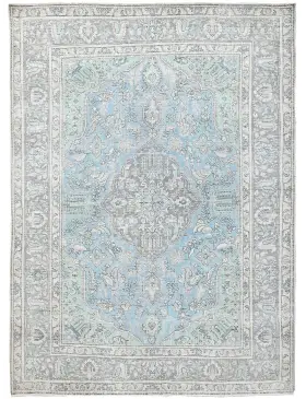 Blau Persien Persischer Vintage Teppich  341 x 247 cm