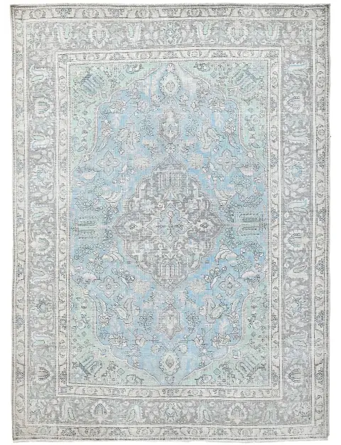 Blau Persien Persischer Vintage Teppich  341 x 247 cm