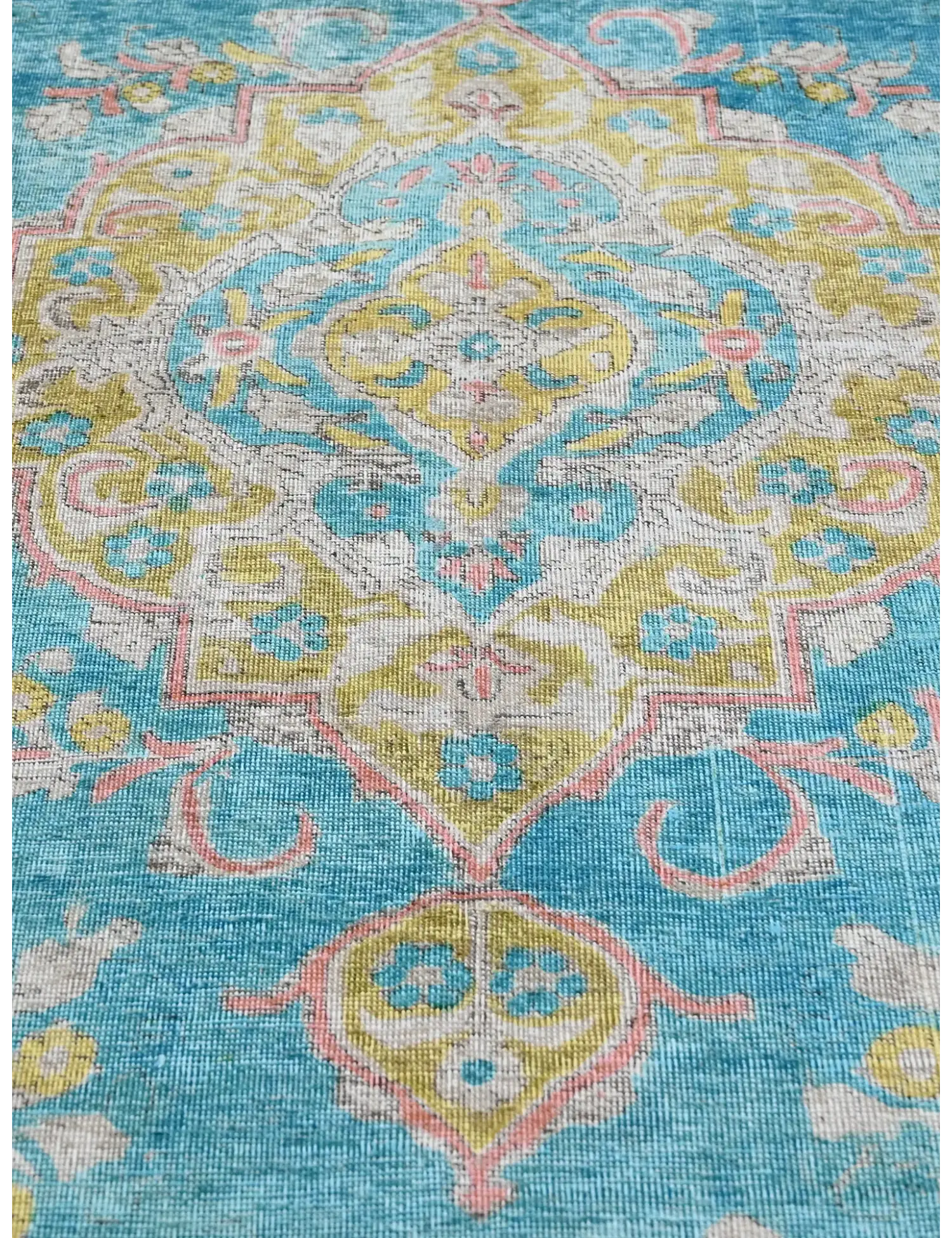 Blau Persien Persischer Vintage Teppich  322 x 250 cm - Einzigartiger handgefertigter Teppich