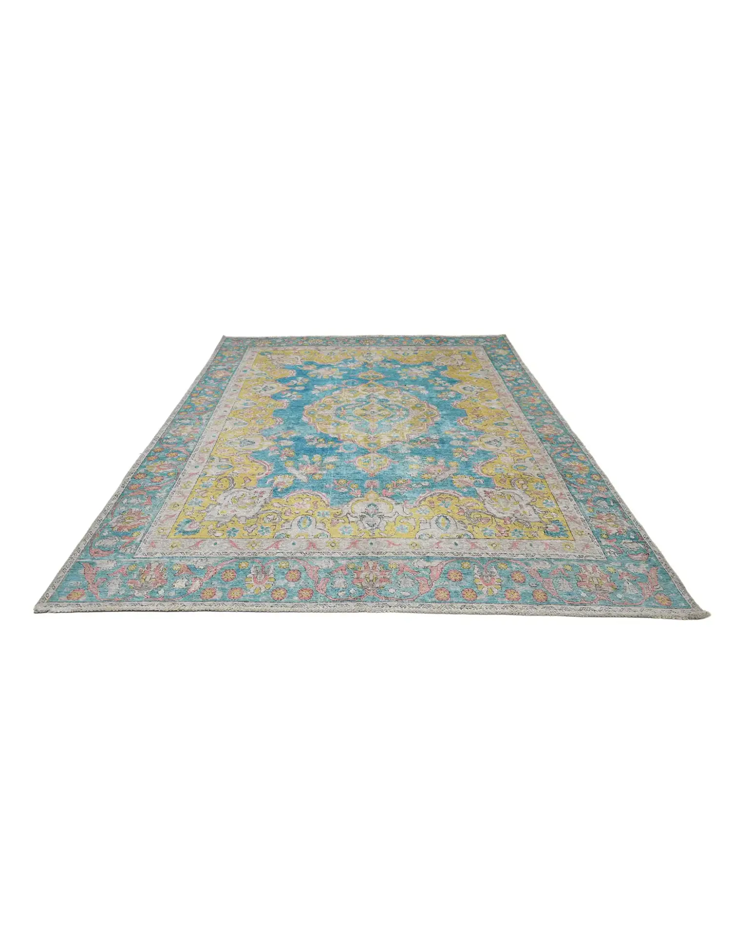 Blau Persien Persischer Vintage Teppich  322 x 250 cm - Einzigartiger handgefertigter Teppich