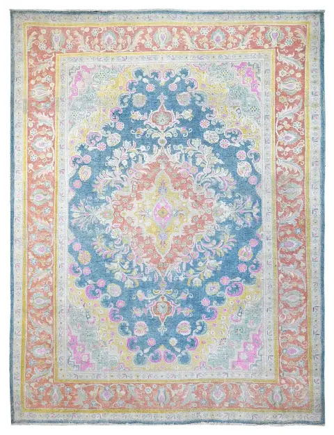 Blau Persien Persischer Vintage Teppich  400 x 307 cm