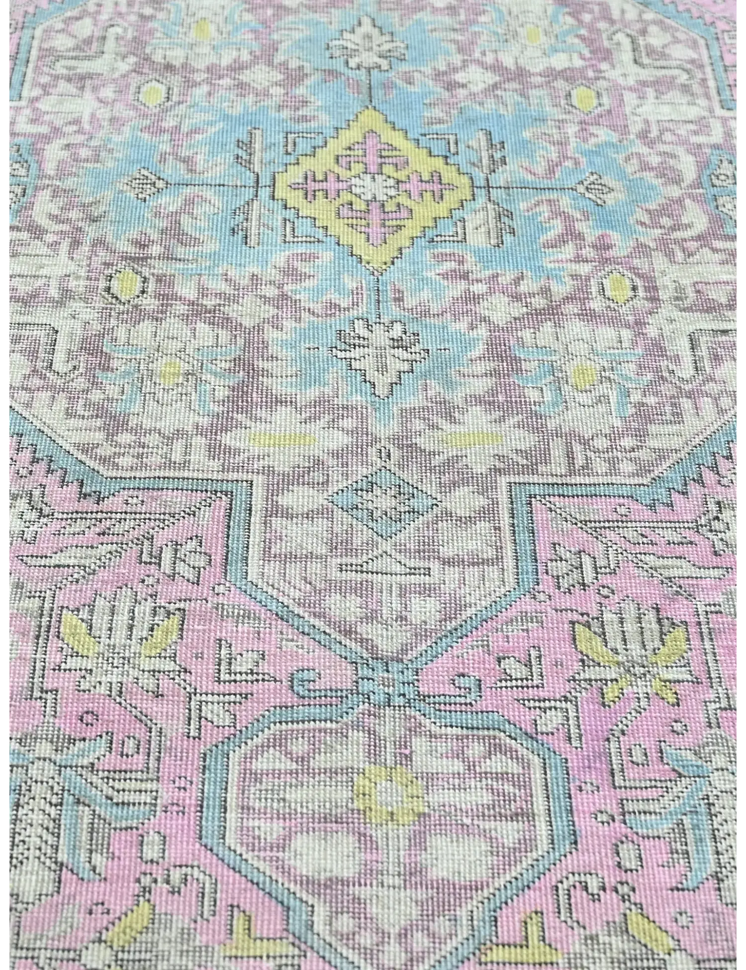 Grau Persien Persischer Vintage Teppich  279 x 192 cm - Einzigartiger handgefertigter Teppich