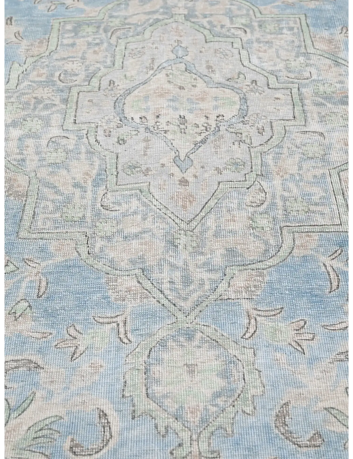 Blå persia Persisk vintage teppe  306 x 199 cm - Unikt håndlaget teppe