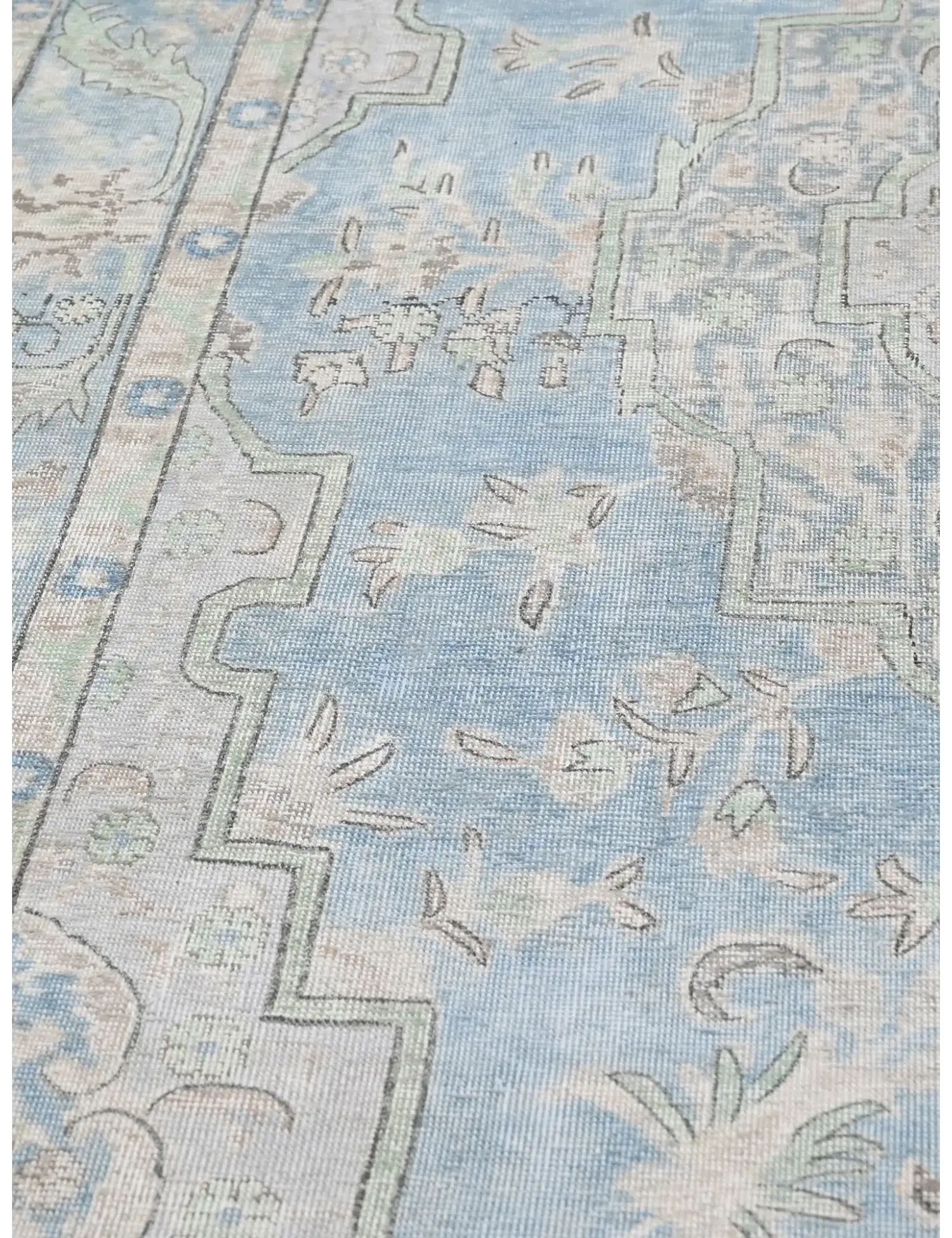 Blå persia Persisk vintage teppe  306 x 199 cm - Unikt håndlaget teppe