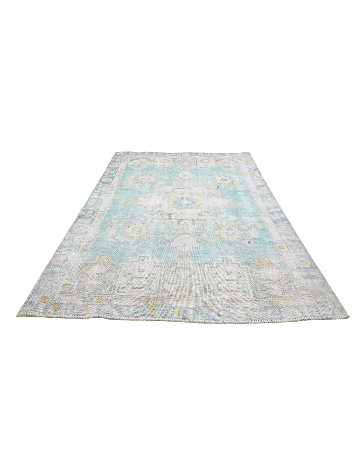 Blå Persien Persisk Vintagetæppe  256 x 180 cm - Unikt håndlavet tæppe