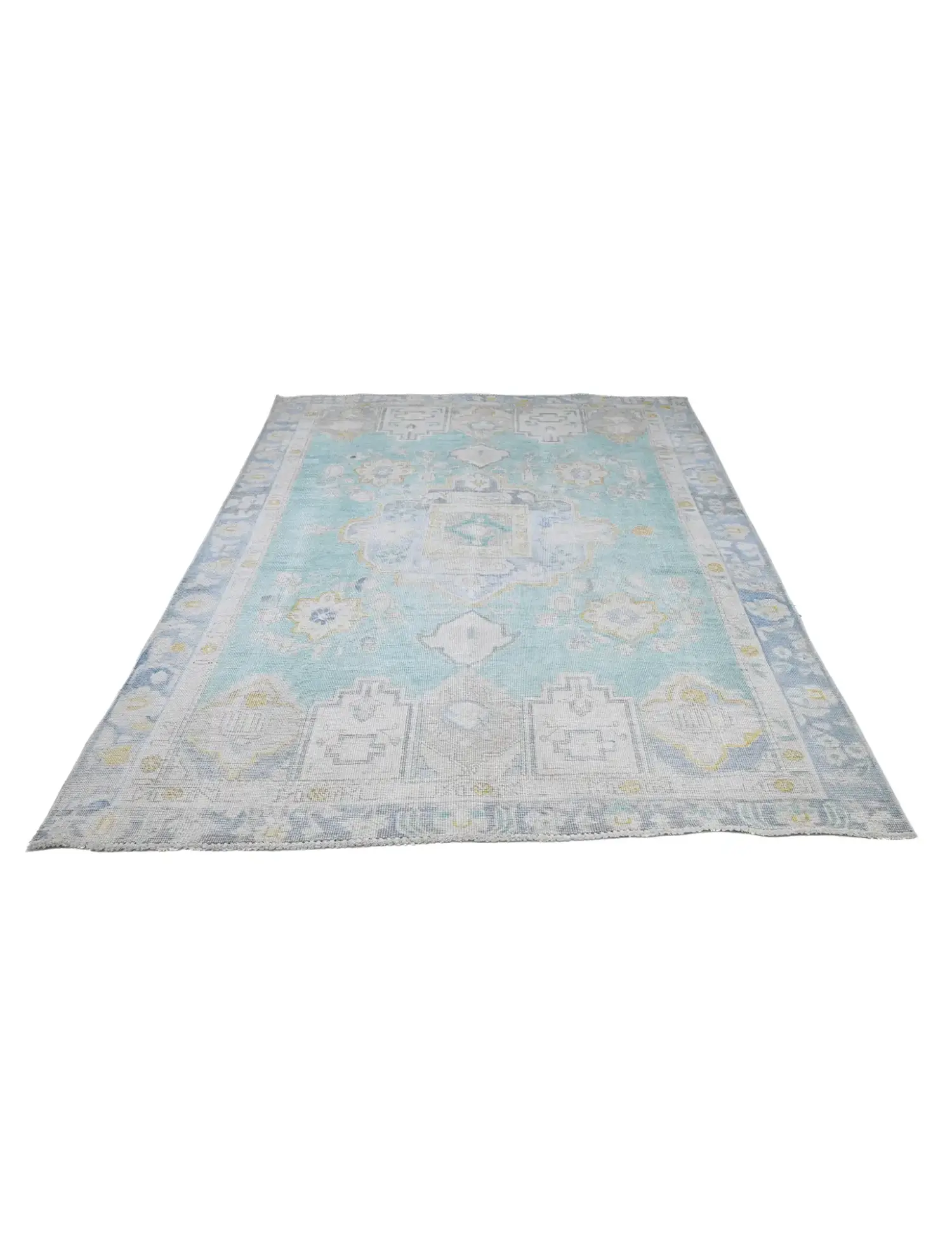 Blå Persien Persisk Vintagetæppe  256 x 180 cm - Unikt håndlavet tæppe