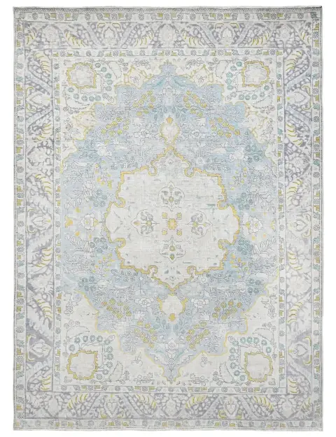 Blau Persien Persischer Vintage Teppich  274 x 194 cm