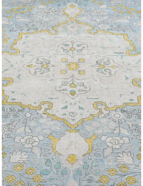 Blau Persien Persischer Vintage Teppich  274 x 194 cm