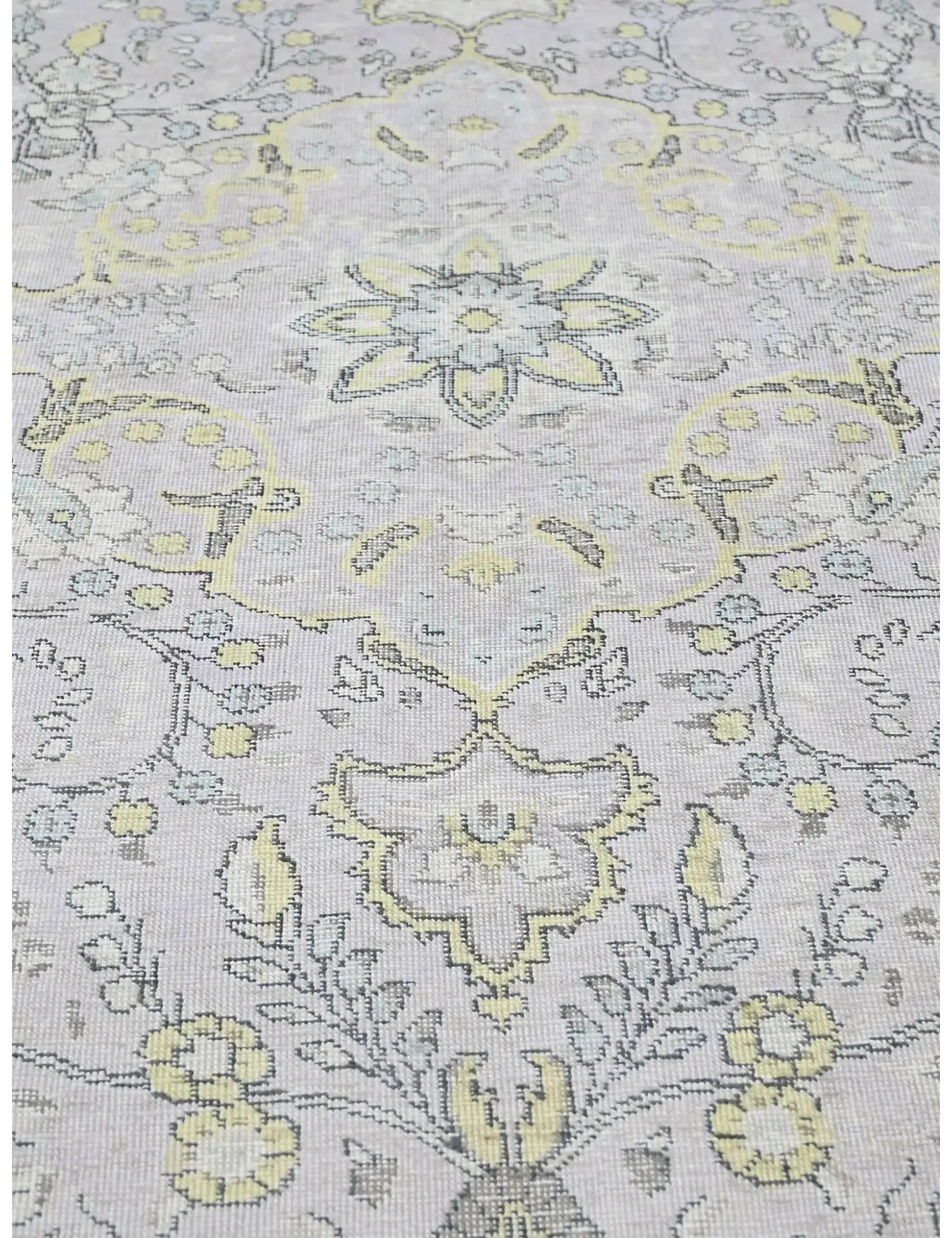 Grau Persien Persischer Vintage Teppich  297 x 200 cm - Einzigartiger handgefertigter Teppich