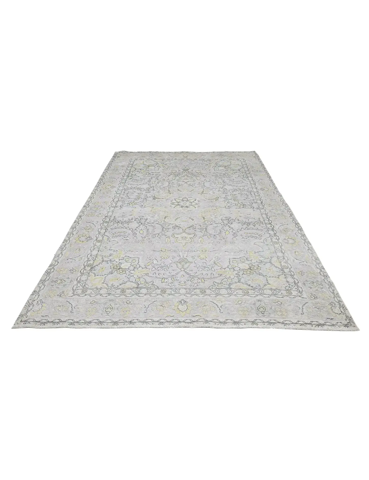 Grau Persien Persischer Vintage Teppich  297 x 200 cm - Einzigartiger handgefertigter Teppich