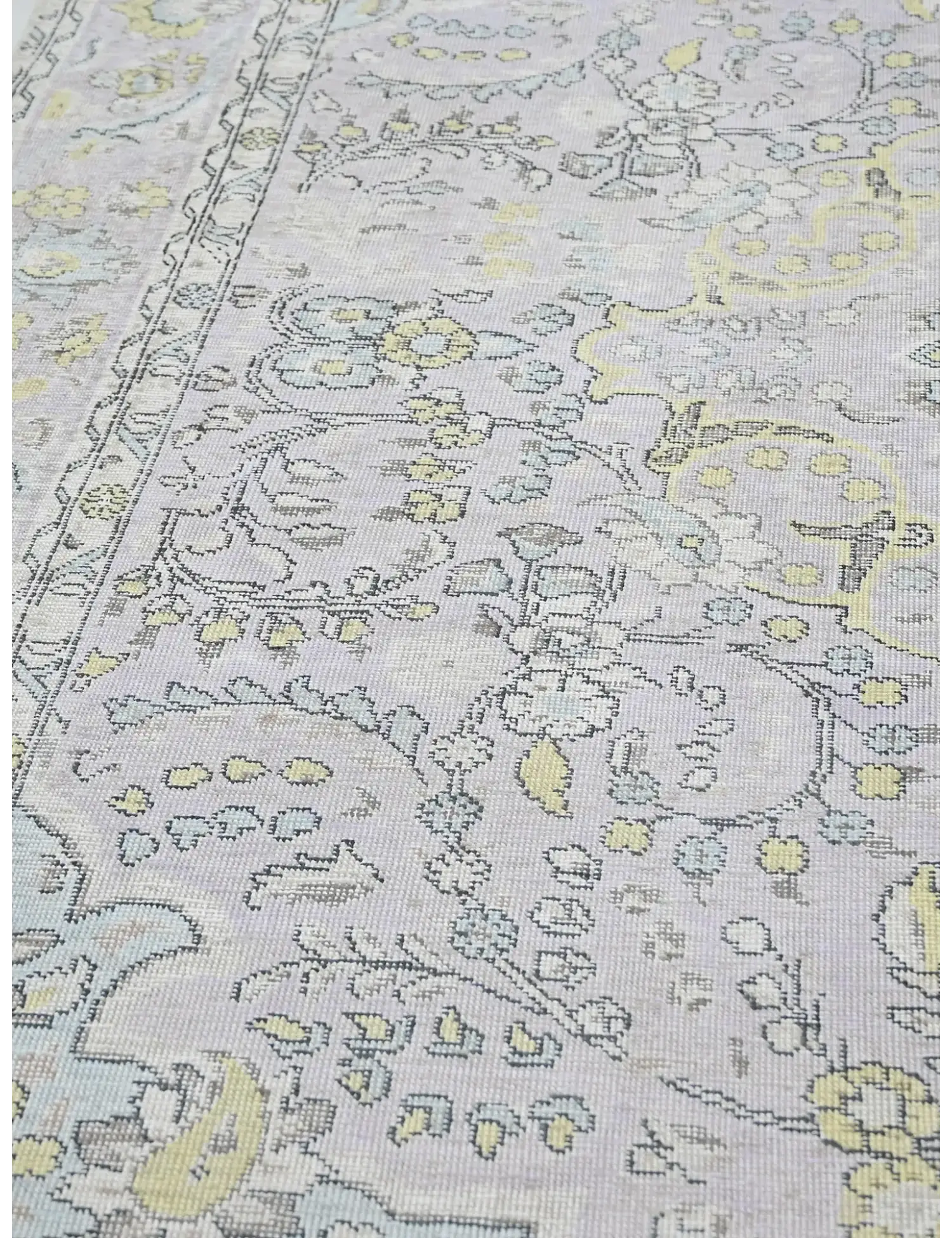 Grau Persien Persischer Vintage Teppich  297 x 200 cm - Einzigartiger handgefertigter Teppich