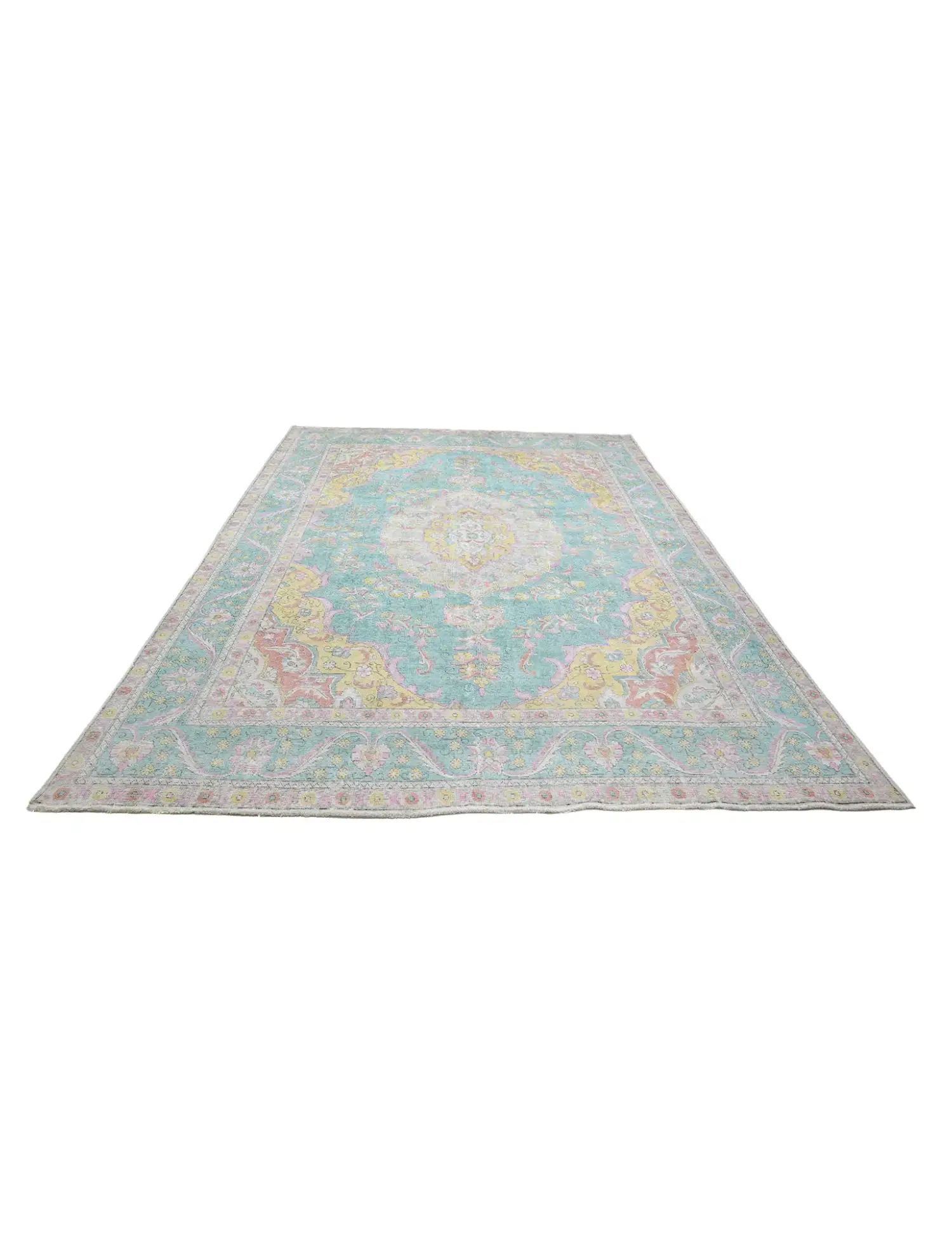 Grau Persien Persischer Vintage Teppich  385 x 290 cm - Einzigartiger handgefertigter Teppich