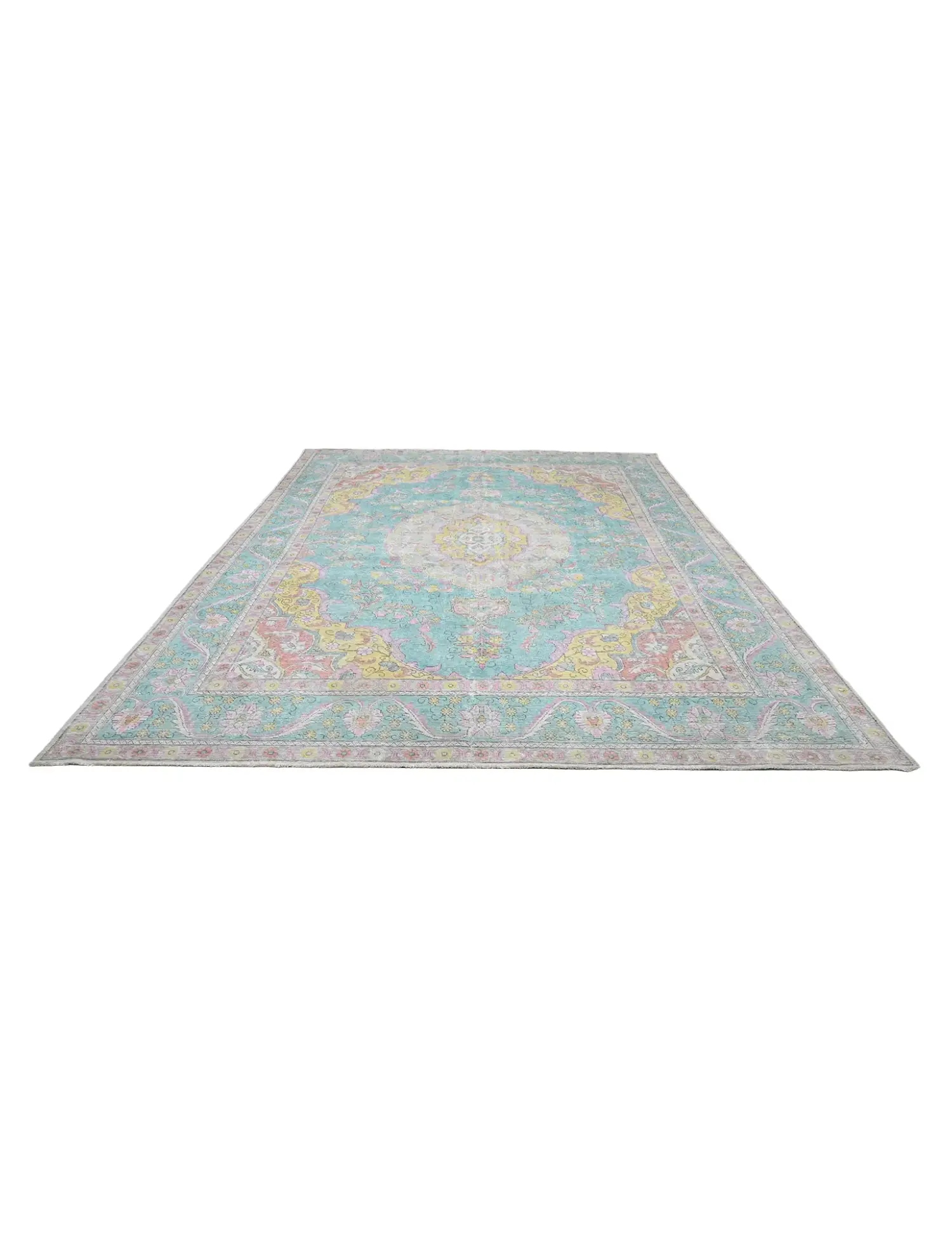 Grau Persien Persischer Vintage Teppich  385 x 290 cm - Einzigartiger handgefertigter Teppich