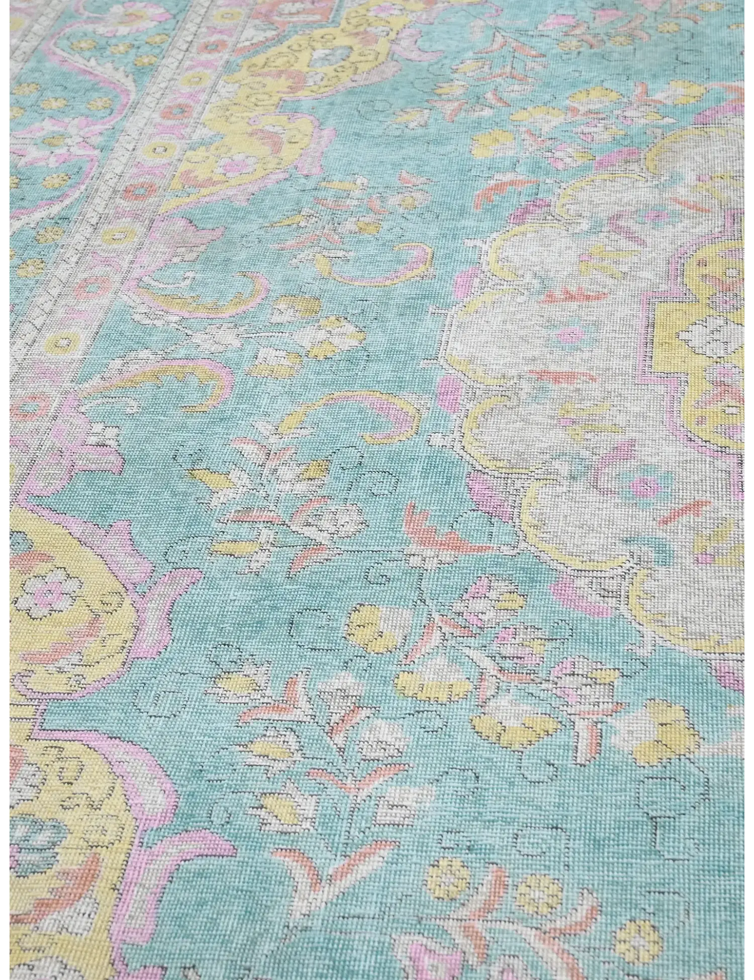 Grau Persien Persischer Vintage Teppich  385 x 290 cm - Einzigartiger handgefertigter Teppich