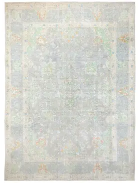 Grau Persien Persischer Vintage Teppich  340 x 249 cm