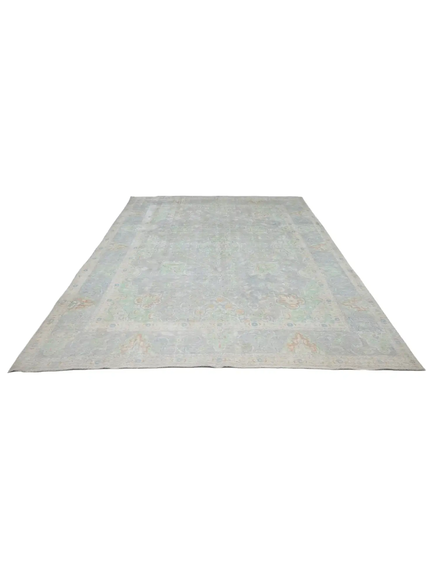 Grau Persien Persischer Vintage Teppich  340 x 249 cm - Einzigartiger handgefertigter Teppich