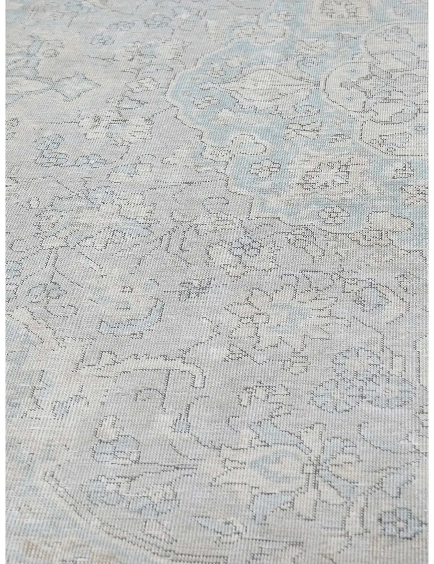 Blau Persien Persischer Vintage Teppich  365 x 294 cm - Einzigartiger handgefertigter Teppich