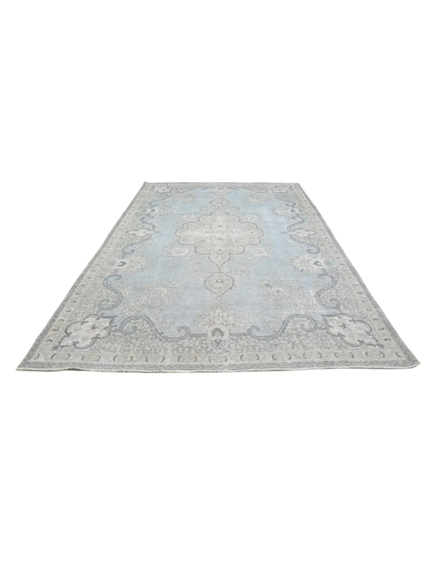 Blau Persien Persischer Vintage Teppich  326 x 223 cm - Einzigartiger handgefertigter Teppich