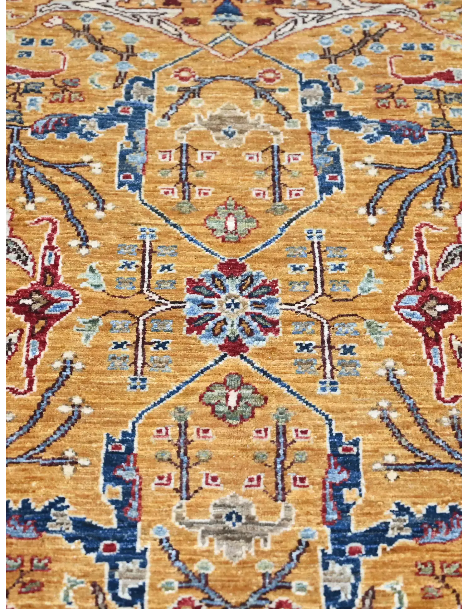 Yellow  Afghanistan Ziegler Carpet  237 x 169 cm - Unique Handmade Carpet