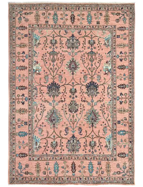 Rosa Afghanistan Ziegler Teppich  253 x 177 cm