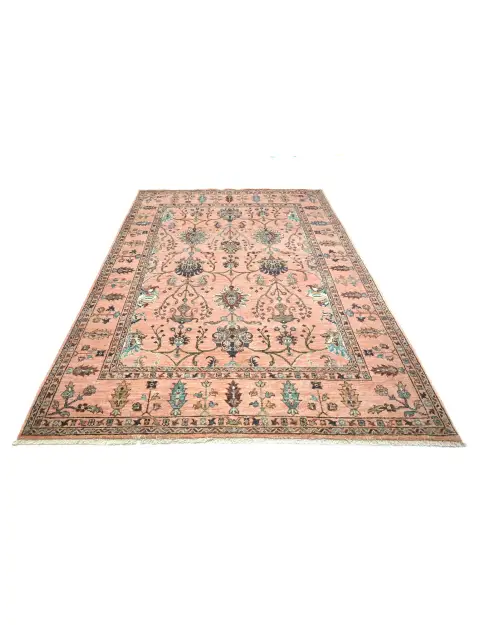Rosa Afghanistan Ziegler Teppich  253 x 177 cm