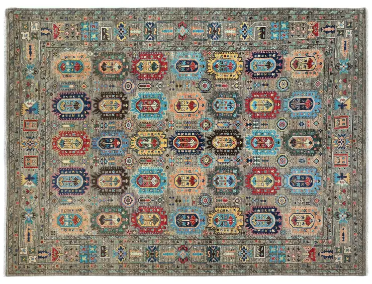 Grey Afghanistan Ziegler Carpet  374 x 276 cm