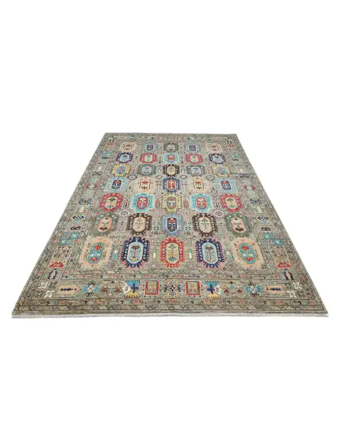 Grey Afghanistan Ziegler Carpet  374 x 276 cm