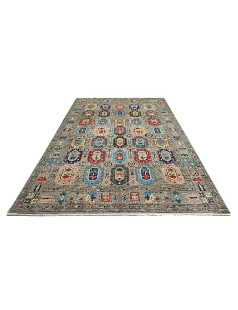 Grey Afghanistan Ziegler Carpet  374 x 276 cm