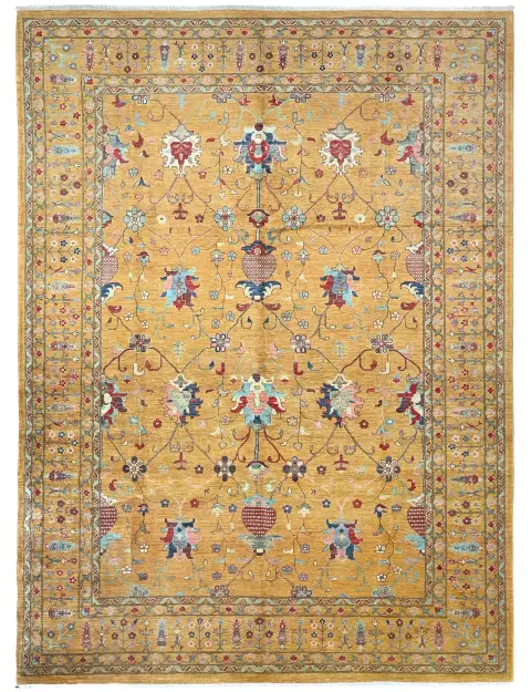 Yellow  Afghanistan Ziegler Carpet  417 x 306 cm