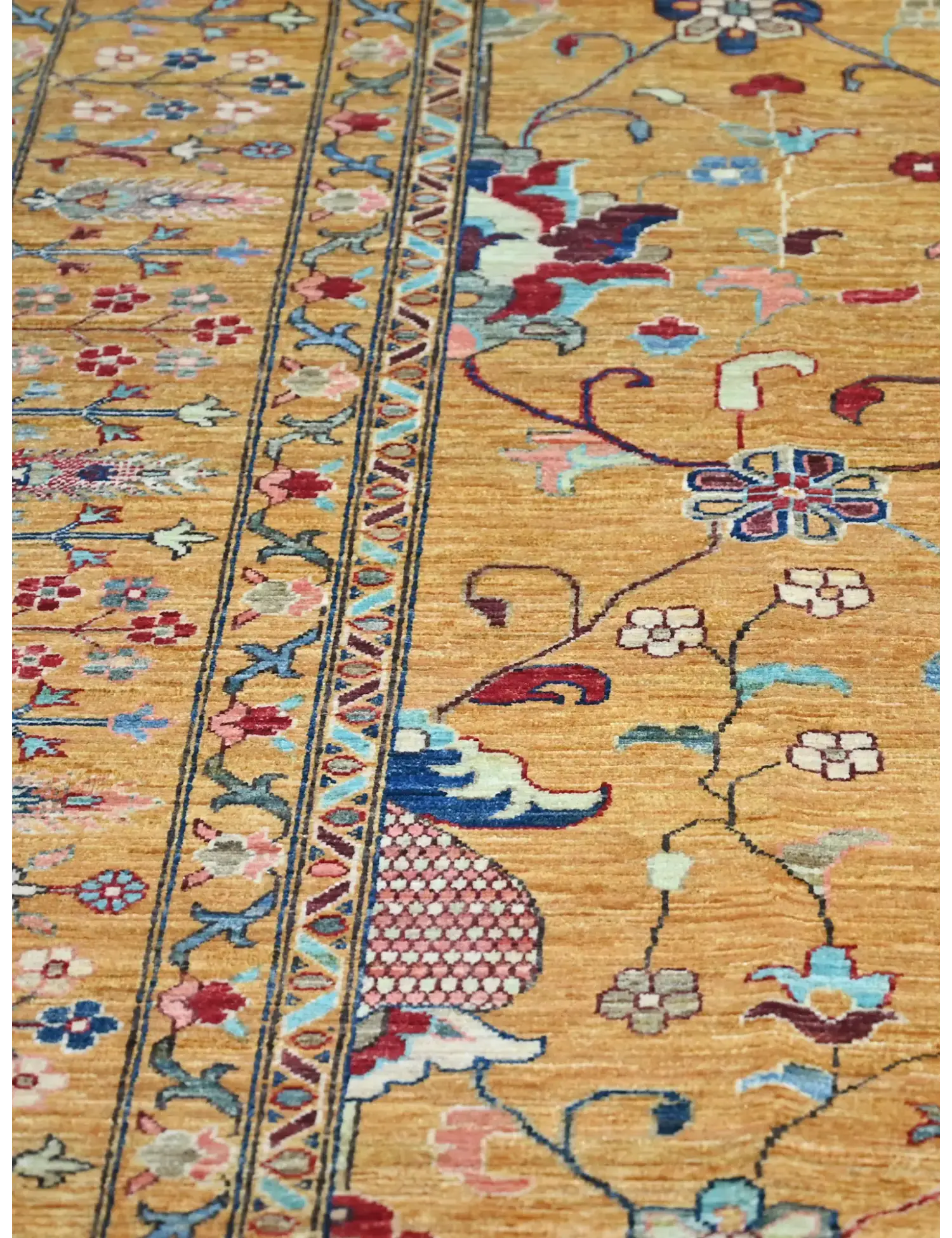 Gul Afghanistan Ziegler matta  417 x 306 cm - Unik handgjord matta