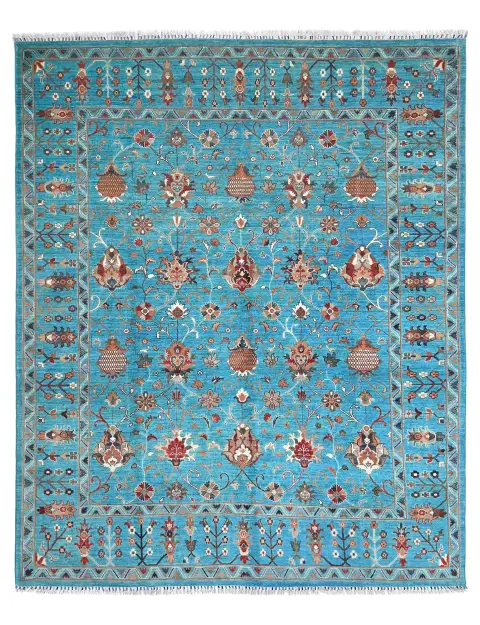 Türkis Afghanistan Ziegler Teppich  301 x 249 cm