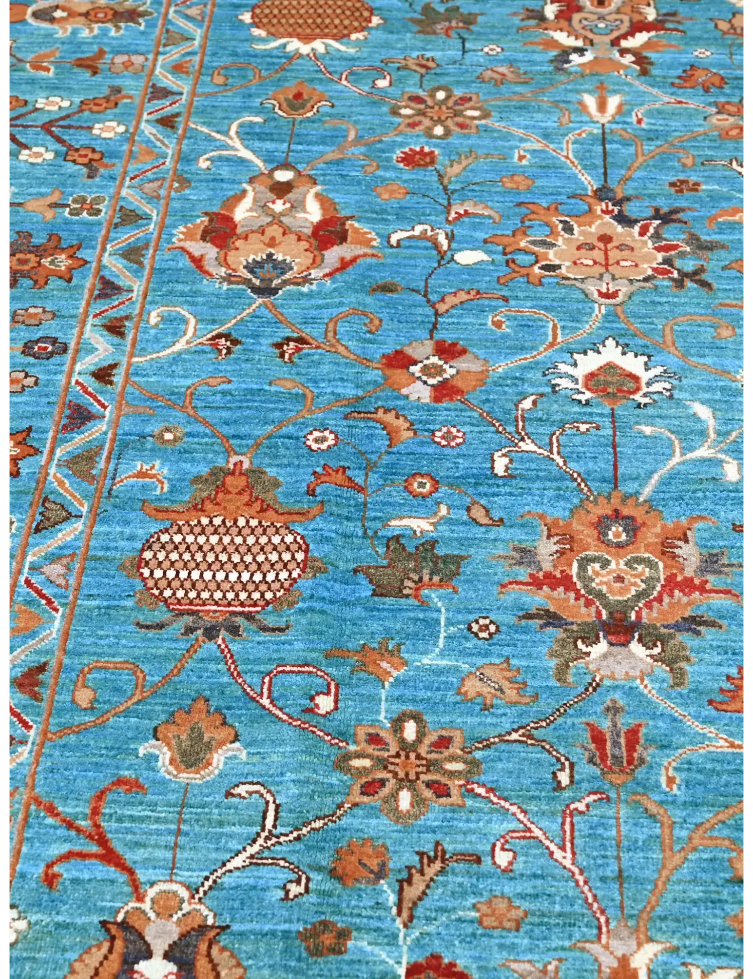 Turchese Afghanistan Tappeto Ziegler  301 x 249 cm - Tappeto unico fatto a mano