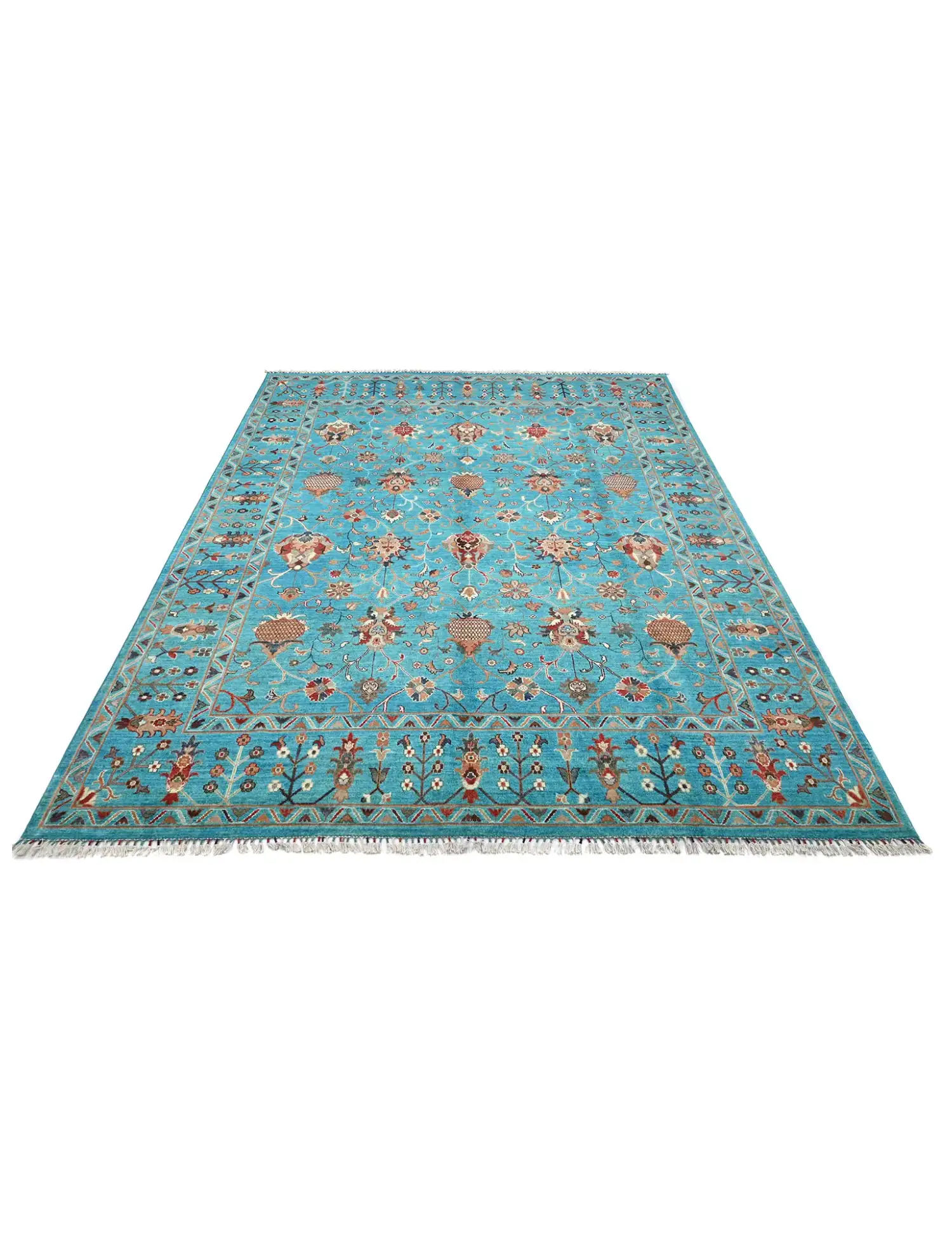 Turchese Afghanistan Tappeto Ziegler  301 x 249 cm - Tappeto unico fatto a mano