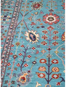 Blå Afghanistan Ziegler matta  273 x 180 cm