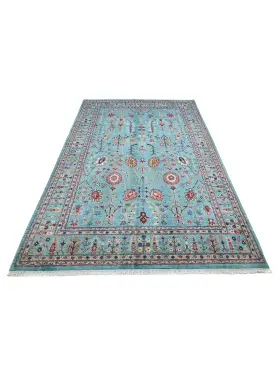 Blå Afghanistan Ziegler matta  273 x 180 cm