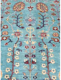 Blau Afghanistan Ziegler Teppich  273 x 180 cm