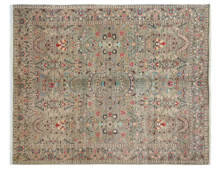 Grau Afghanistan Ziegler Teppich  310 x 248 cm