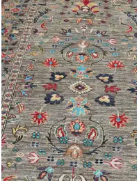 Grau Afghanistan Ziegler Teppich  310 x 248 cm