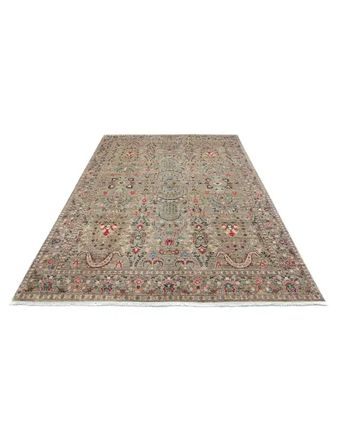 Grau Afghanistan Ziegler Teppich  310 x 248 cm
