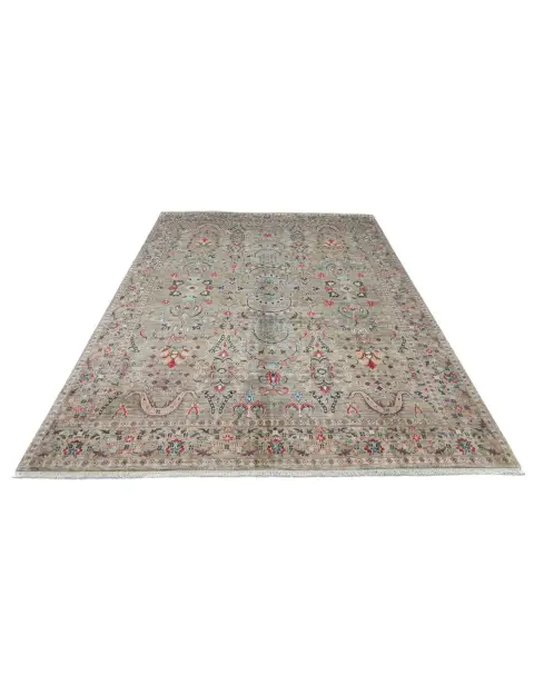 Grau Afghanistan Ziegler Teppich  310 x 248 cm