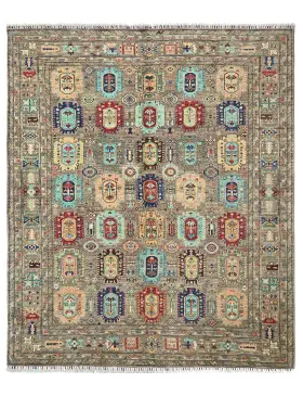 Harmaa Afghanistan Ziegler matot  298 x 248 cm