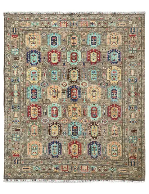 Grey Afghanistan Ziegler Carpet  298 x 248 cm