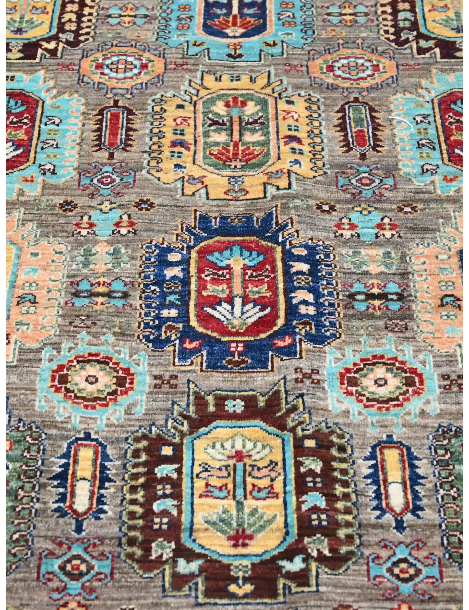 Grey Afghanistan Ziegler Carpet  298 x 248 cm - Unique Handmade Carpet