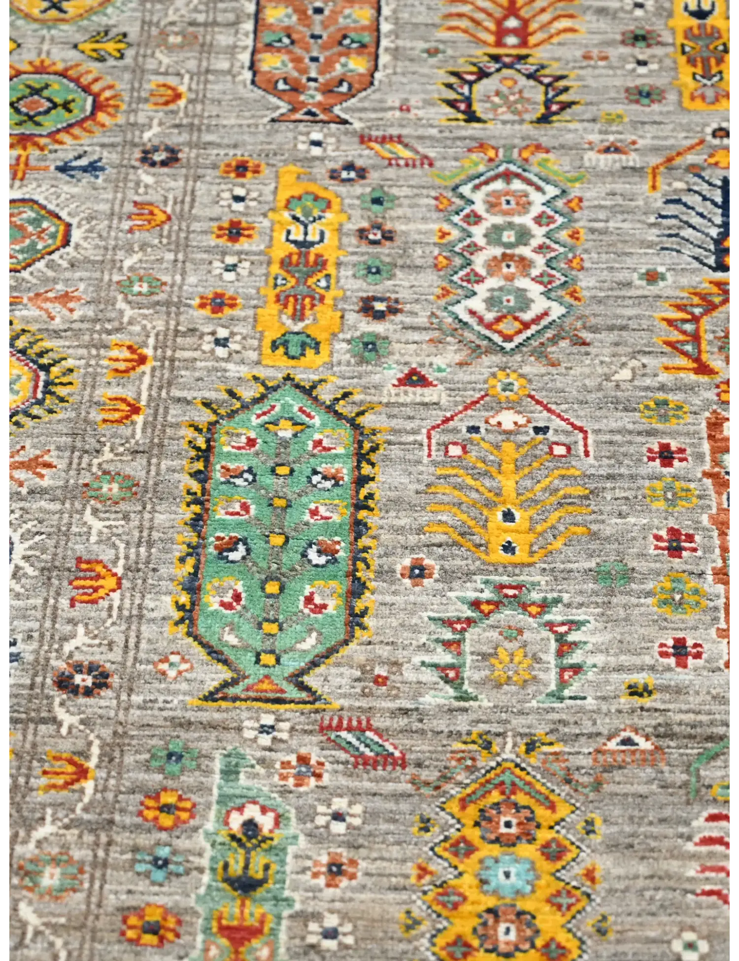 Grey Afghanistan Ziegler Carpet  237 x 169 cm - Unique Handmade Carpet