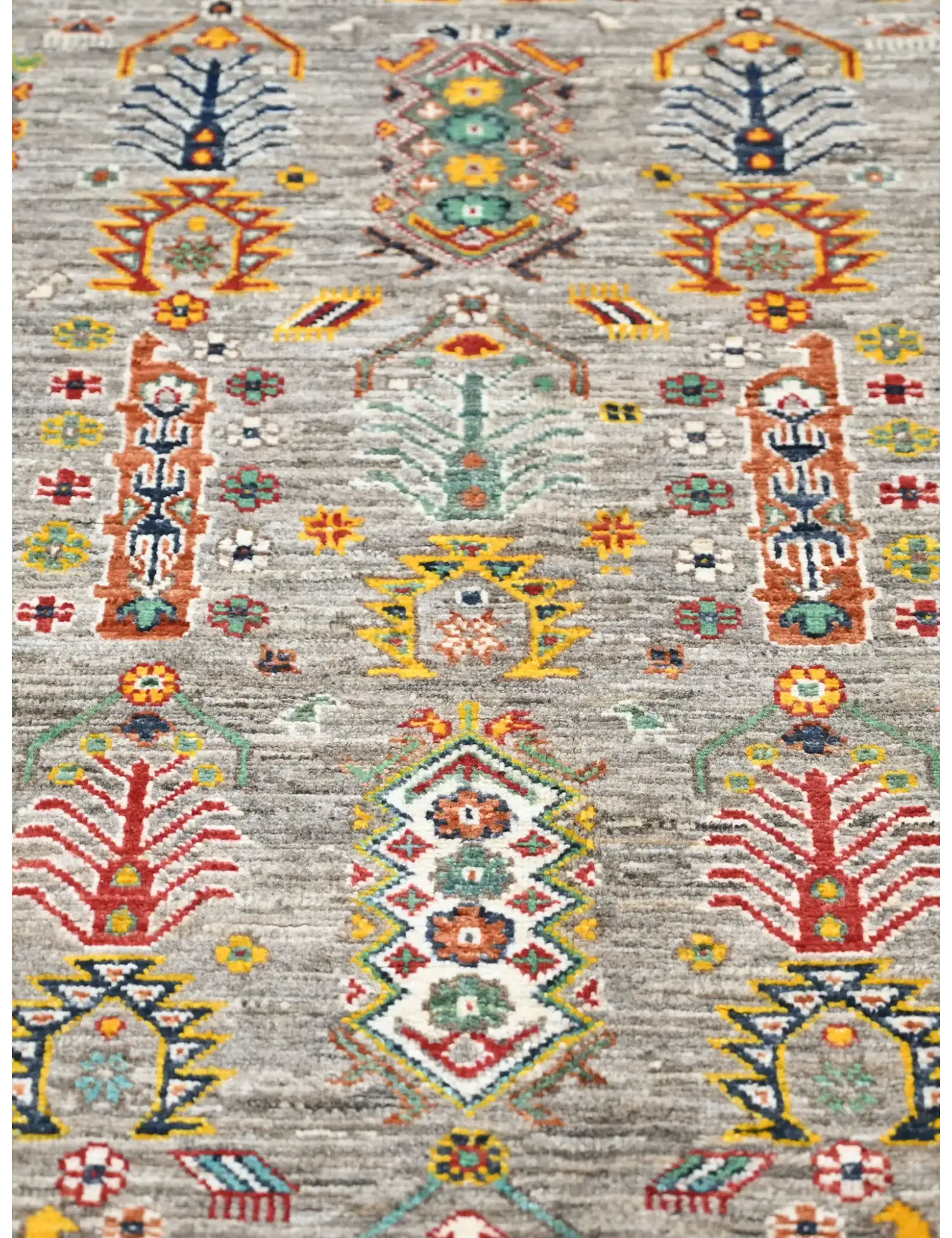 Grey Afghanistan Ziegler Carpet  237 x 169 cm - Unique Handmade Carpet
