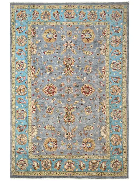 Blau Afghanistan Ziegler Teppich  302 x 203 cm