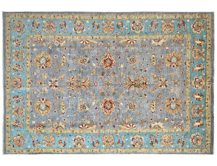 Blau Afghanistan Ziegler Teppich  302 x 203 cm