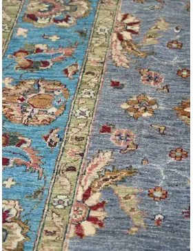 Blau Afghanistan Ziegler Teppich 302 x 203 cm - view 5