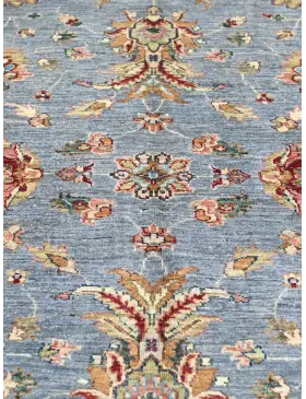 Blau Afghanistan Ziegler Teppich 302 x 203 cm - view 4